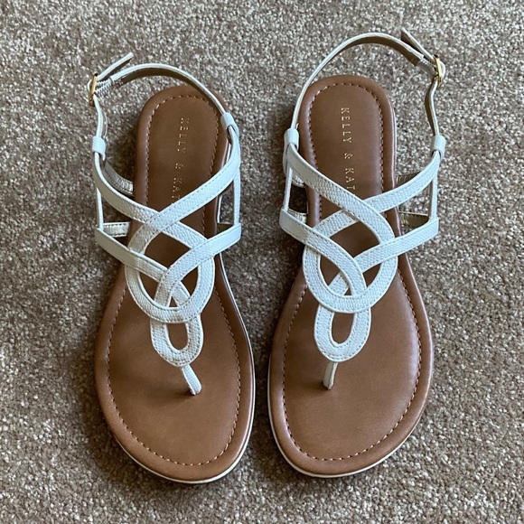 kelly and katie white sandals